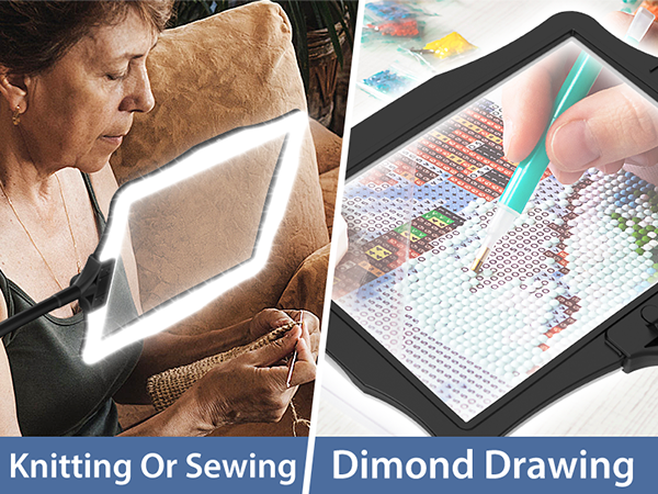 Magnifying Glass for Close Work, Knitting, Sewing, Dimond Drawing