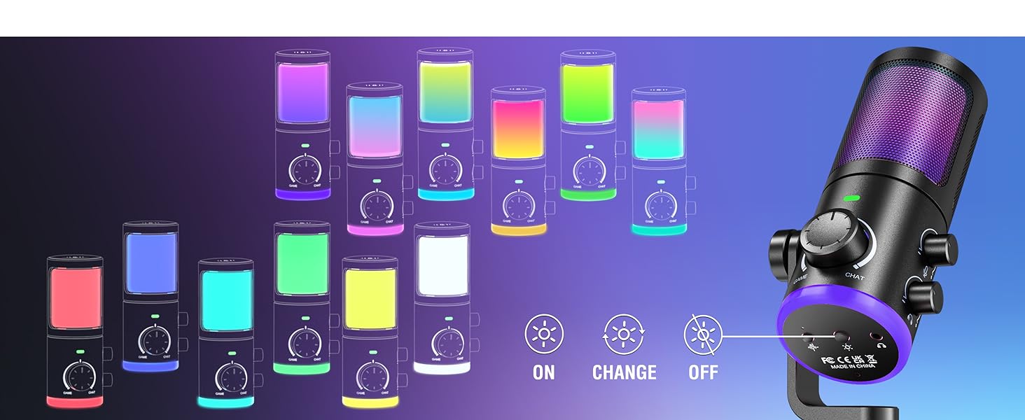 rgb gaming microphone