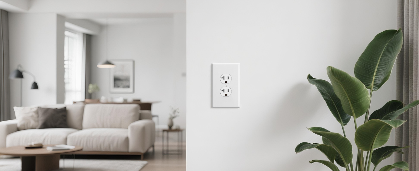 Oversized Duplex outlet covers wall plate