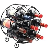 PAG 7 Bottles Freestanding Countertop Wine Rack, Metal Small Table Top Wine Rack, Drink Organizer...