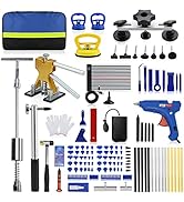 ROADGIVE 128PCS Dent Puller Kit, Paintless Car Dent Removal Kit Adjustable Body Repair Dent Remov...