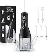 OasiSmile New Water Flosser for Teeth Cleaning, 260ML Portable Cordless Oral Irrigator with DIY S...