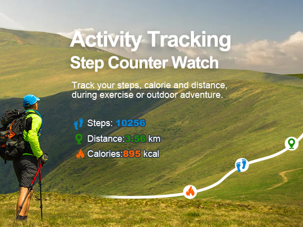 pedometer watch step counter watch step tracker calories running watch sports wristwatch