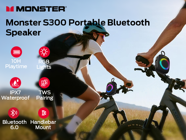 Monster S300 Portable Bluetooth Speaker
