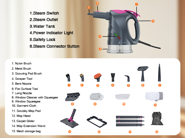 steam cleaner handheld hand held steamer mop multi surface floor laminate floors hardwood powerful