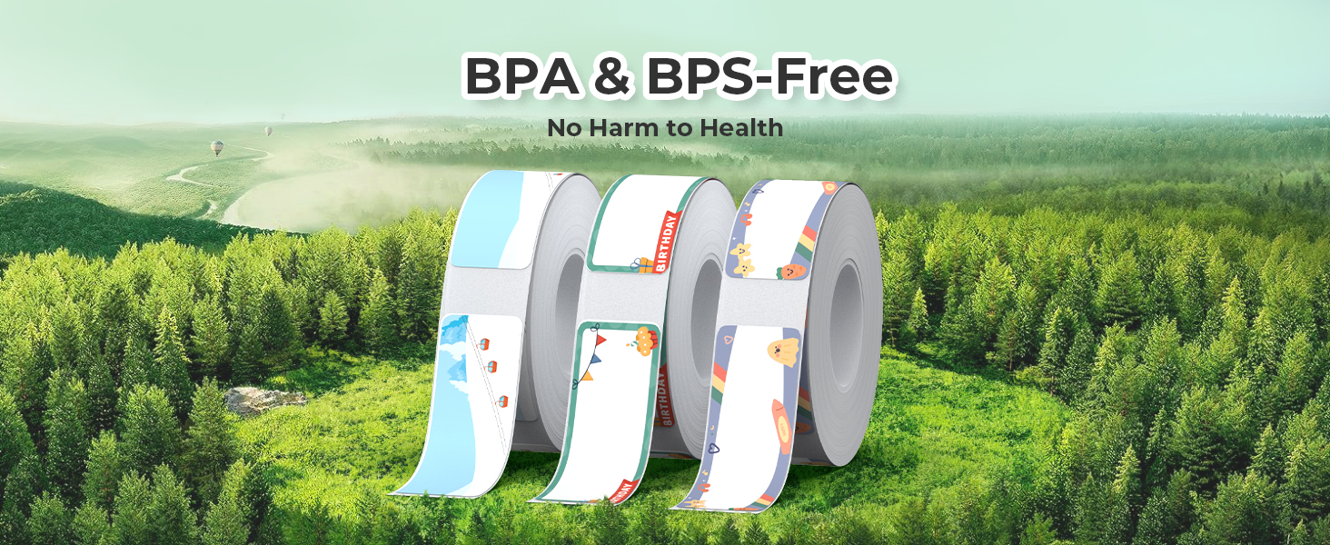 P21 Thermal Label Tape Birthday Theme