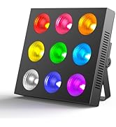 Stage Wall Wash Lights Bar,120W LED RGBW Rectangular Dj Par Light Bar 4/6/9/36/38CH DMX Control A...