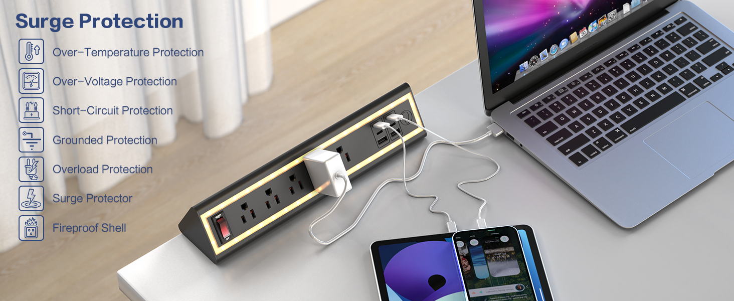 Power Strip?Surge Protector?Charging Station?Desk Clamp?USB Hub?PD Fast Charging