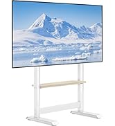 Universal TV Stand for 55-100 inch LCD LED OLED Flat Curved TVs, Floor TV Stand with Mount, Heigh...