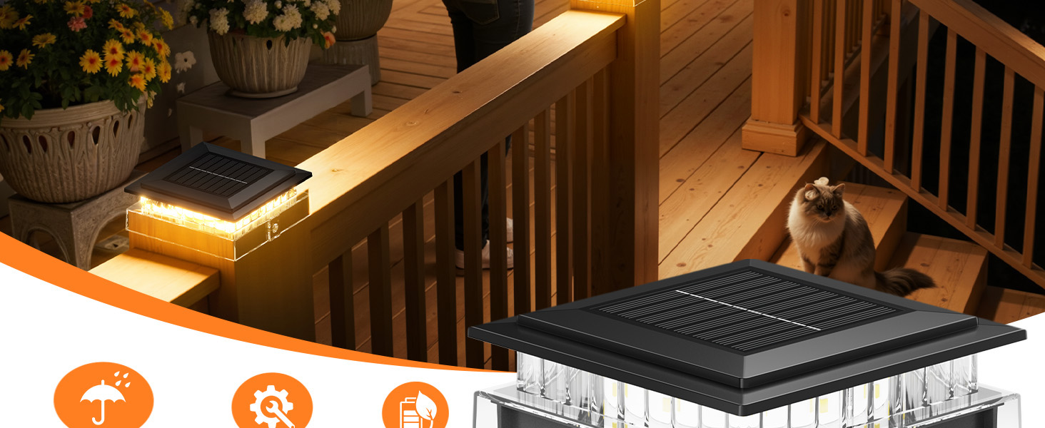 fence post solar lights