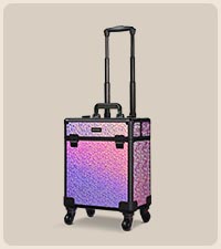 BYOOTIQUE Rolling Makeup Case 4in1 Cosmetology case on wheels Makeup Artist
