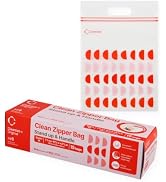 CLEANWRAP Stand Up Food Storage Zip Bags with Handles, BPA-Free, M*15 Pcs | BPA-free, FDA-complia...