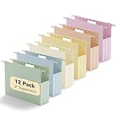 NORDUN Plastic Extra Capacity Hanging File Folder Letter Size,Expanding Hang Folder with Tab,Heav...