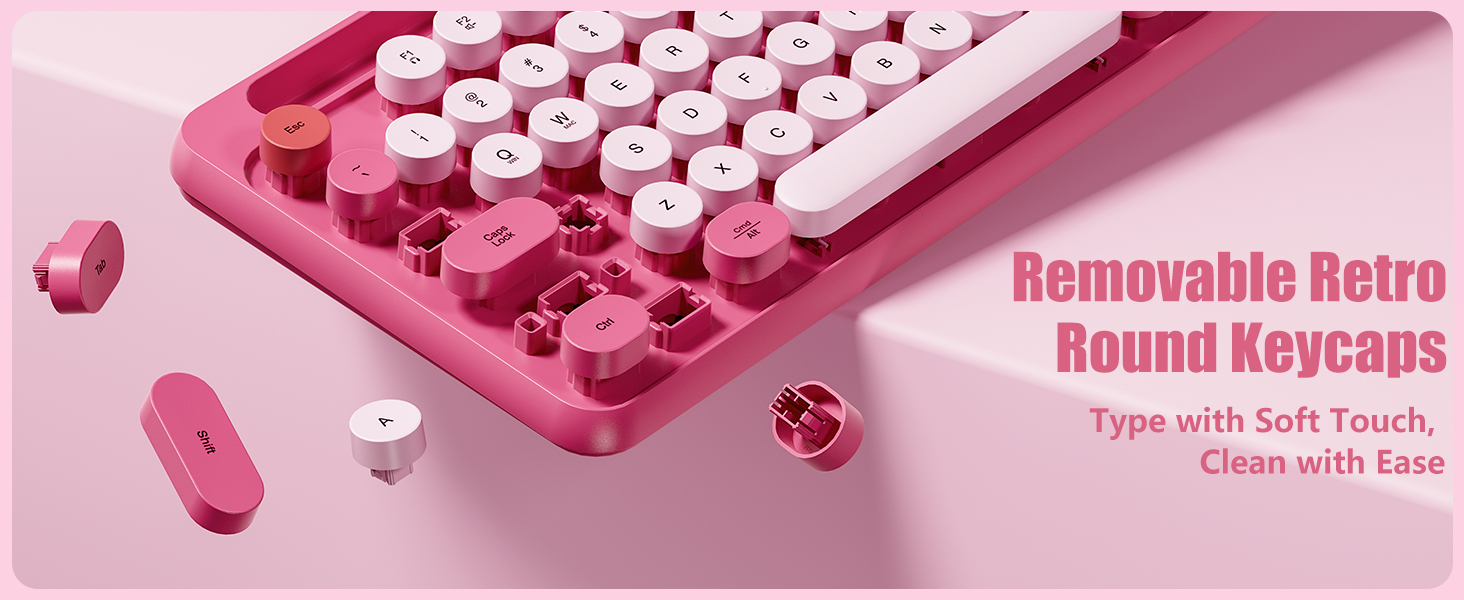 pink keyboard and mouse wireless