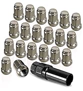 GSTP 20 Pack 1.38 inches Wheel Lug Nuts M12x1.5Spline Close End Lug Nuts with Socket Key Compatib...
