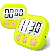 2 Pack Kitchen Timers Loud Ring Digital Timers for Cooking Magnetic Green