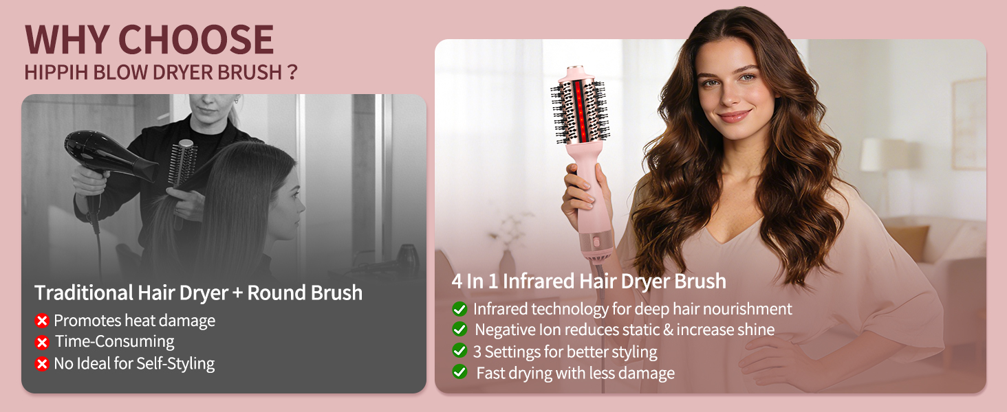 hot-air hair brushes