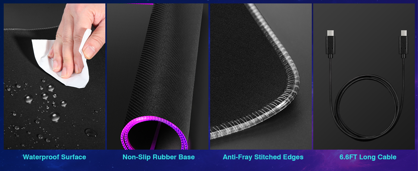 Gaming mouse pad RGB mousepad wireless charging