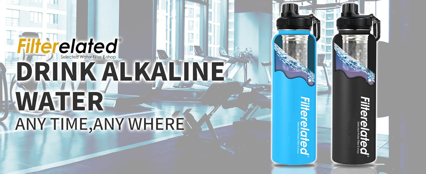 Stainless steel alkali water bottle