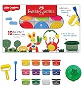 Faber-Castell Little Creatives Super Soft Modeling Dough - 12 Colors: Classic &amp; Neon + Sculpting ...