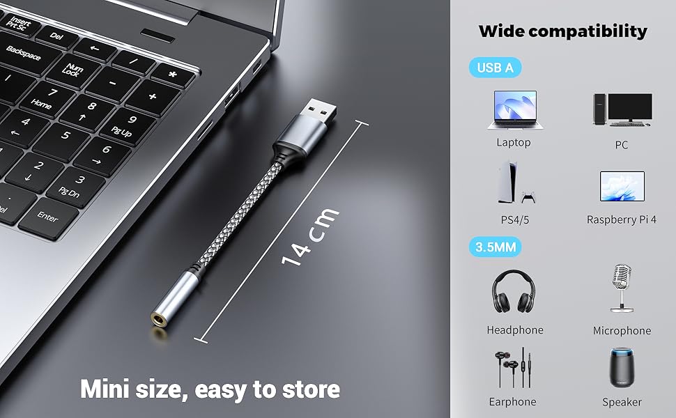 usb to 3.5mm jack audio adapter