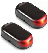 Car Solar Power Simulated Dummy Alarm, 2Pack Warning Anti-Theft LED Flashing Security Light Fake ...