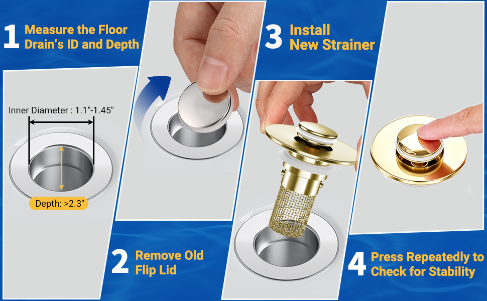 stainless steel floor drain filter