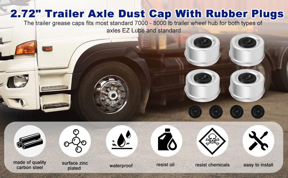 trailer grease caps