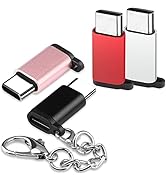 VAKS Micro USB to USB C Adapter [4 Pack], Type C Male to Micro USB Female Convert Connector Charg...