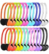 Bulk Headphones 100 Pack Multi Colored for Classroom, Wholesale Headphones Earphones for Kids,Stu...