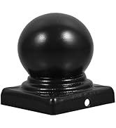 Hemobllo Fence Post Caps with Top Ball: Cast Iron Ball Finial/Topper for Actual 2.36