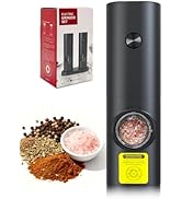 Nicefox Automatic Salt and Pepper Shakers, Electric Grinder Set with 5 Adjustable Coarseness &amp; LE...