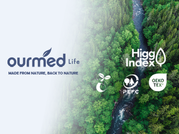 Ourmed Life face towels are made from nature, certified by Higg Index, OEKO-TEX