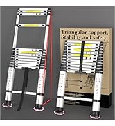 Adjustable Retractable Telescoping Ladder Extension Telescopic Collapsible, 12.5 FT Rv Telescope ...