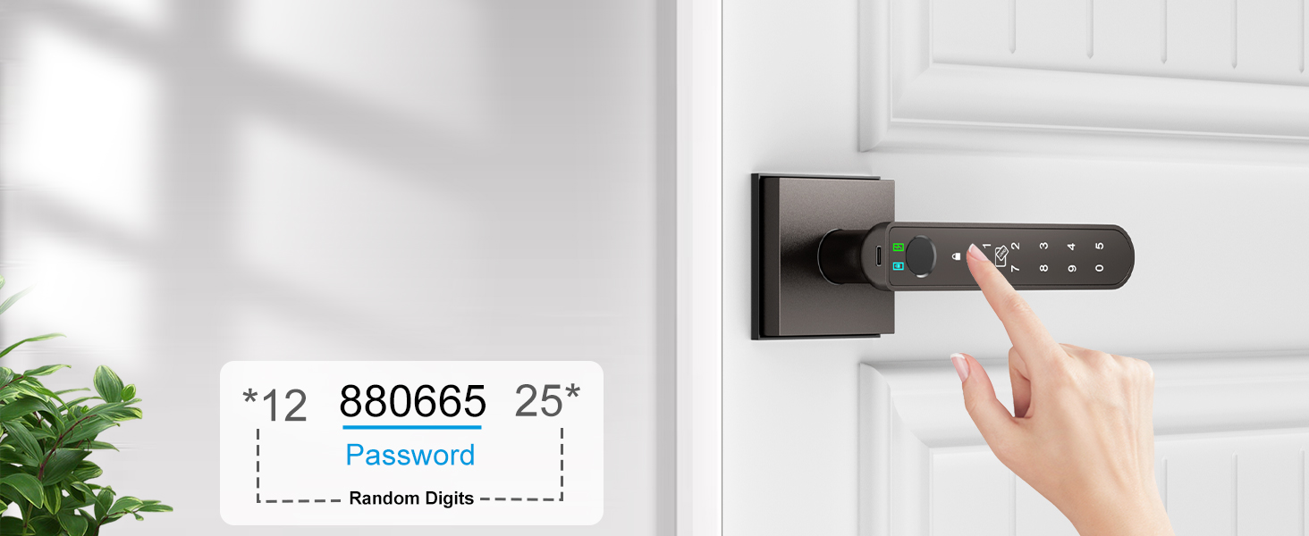 Finger print lock for door grey