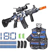 Realistic Toy Gun for Nerf Guns Darts - Electric Sniper Rifle with Tactical Vest Kit, Automatic F...