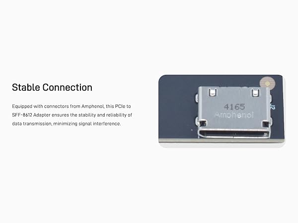 LetLinkSo Gen4 PCIe 4.0 x4 to Oculink SFF-8612 Internal SFF-8611 Adapter Card for NVMe