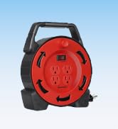 DEWENWILS Extension Cord Reel with 30 FT Power Cord, Hand Wind Retractable, 16/3 AWG SJTW, 4 Grou...