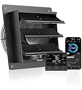 AC Infinity AIRLIFT T10, Shutter Exhaust Fan 10" with WiFi Temperature Humidity Controller, EC-Mo...