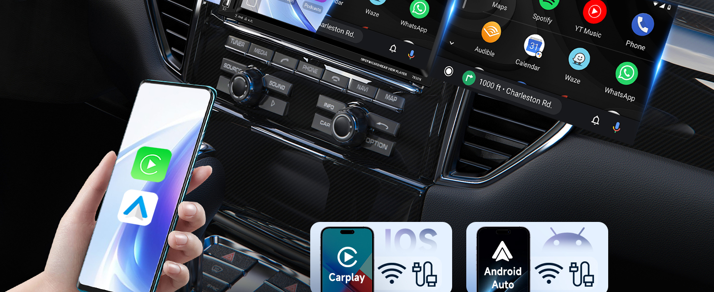 Wireless CarPlay and Android Auto