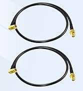 SMA Male Right Angle to SMA Female RG58 Ham Radio Antenna Extension Cable