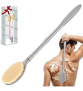 GEENOA New Back Scrubber Anti-Slip for Shower, 18.9‘’ Adjustable Shower Back Scrubber with Dual-S...