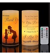 VIODAIM Flameless Candle Gifts for Mom: Birthday Thanksgiving Mother's Day Thank You Mom Candle G...