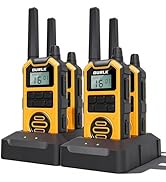 DURLK Walkie Talkies for Adults Long Range - Waterproof 4 Pack Rechargeable Heavy Duty FRS Two Wa...