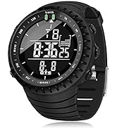PALADA Men's Digital Sports Watch Waterproof Tactical Watch with LED Backlight Watch for Men