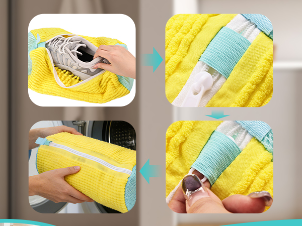 shoe washing bag