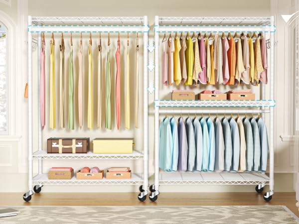 rolling clothes rack