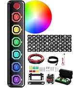 IZTOSS 6 Gang Switch Panel Automatic Dimmable RGB LED Touch Control Panel Box Electronic Relay Sy...