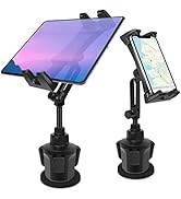 Car Cup Holder Tablet Mount &amp; Phone Cradle Stand Truck for iPad Pro 9.7, 11, 12.9 Air Mini 5 4 3 ...