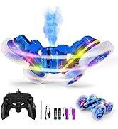 Terucle Remote Control Car, 360°Rotating 4WD RC Cars with Cool Spray, 2.4Ghz Double Sided RC Stun...